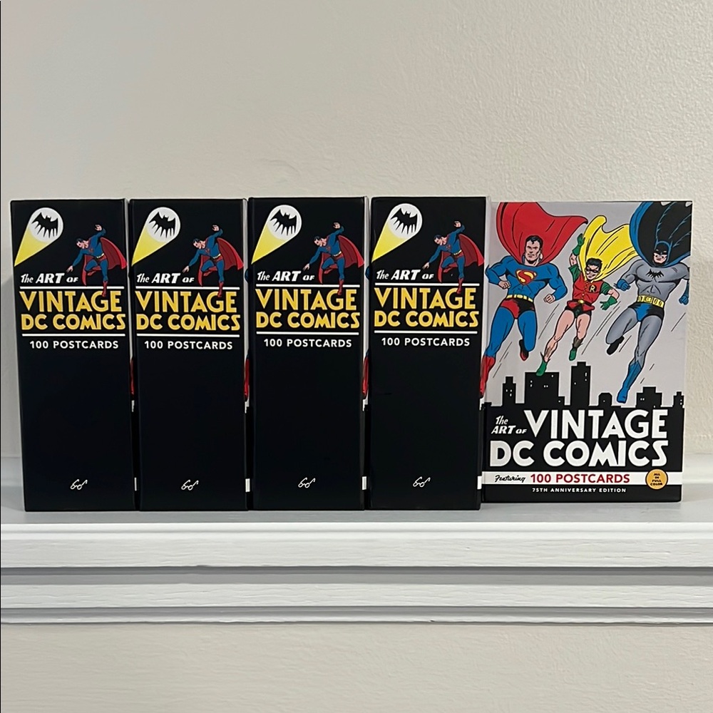 Set of 5 Vintage DC Comics Storage Boxes